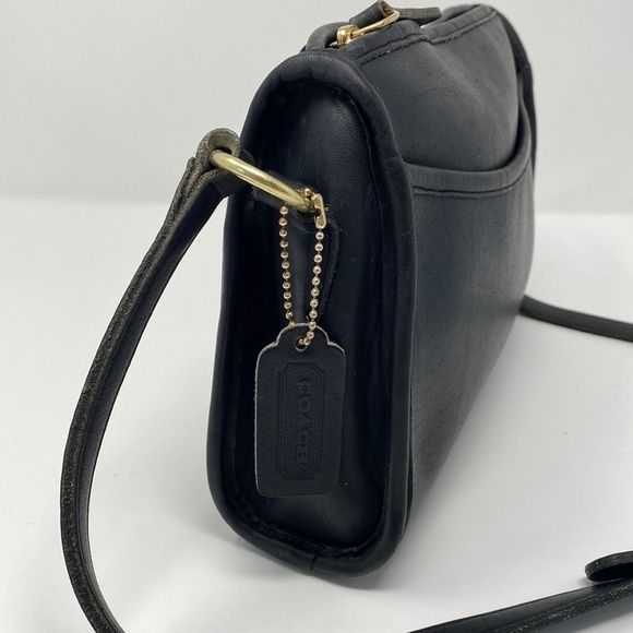 Coach Vintage Black Leather Austin Crossbody Adjustable Strap Purse - Picture 4 of 14